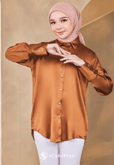 EVA BLOUSE (COPPER TANGERINE)