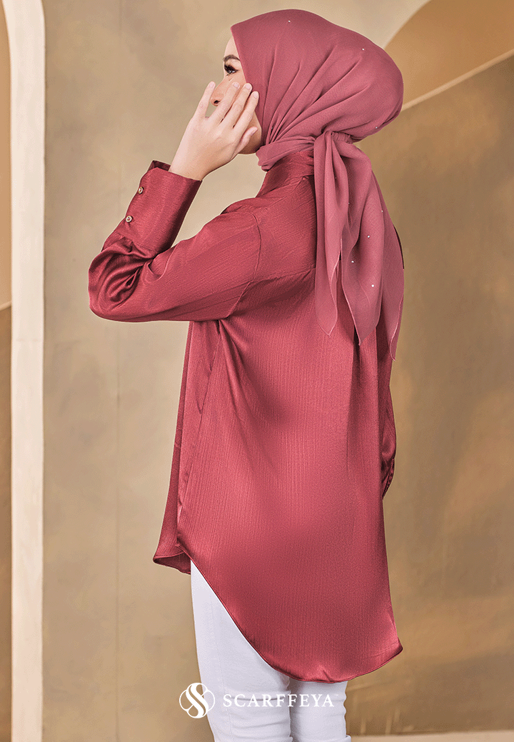 EVA BLOUSE (DUSTY MAROON)