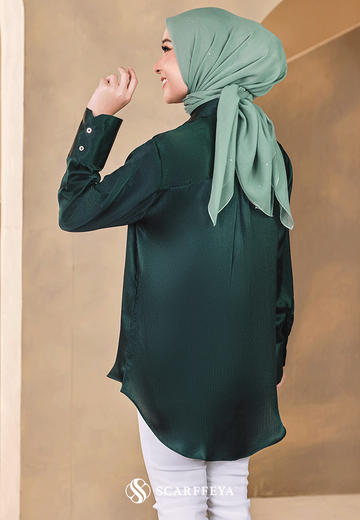 EVA BLOUSE (EMERALD GREEN)