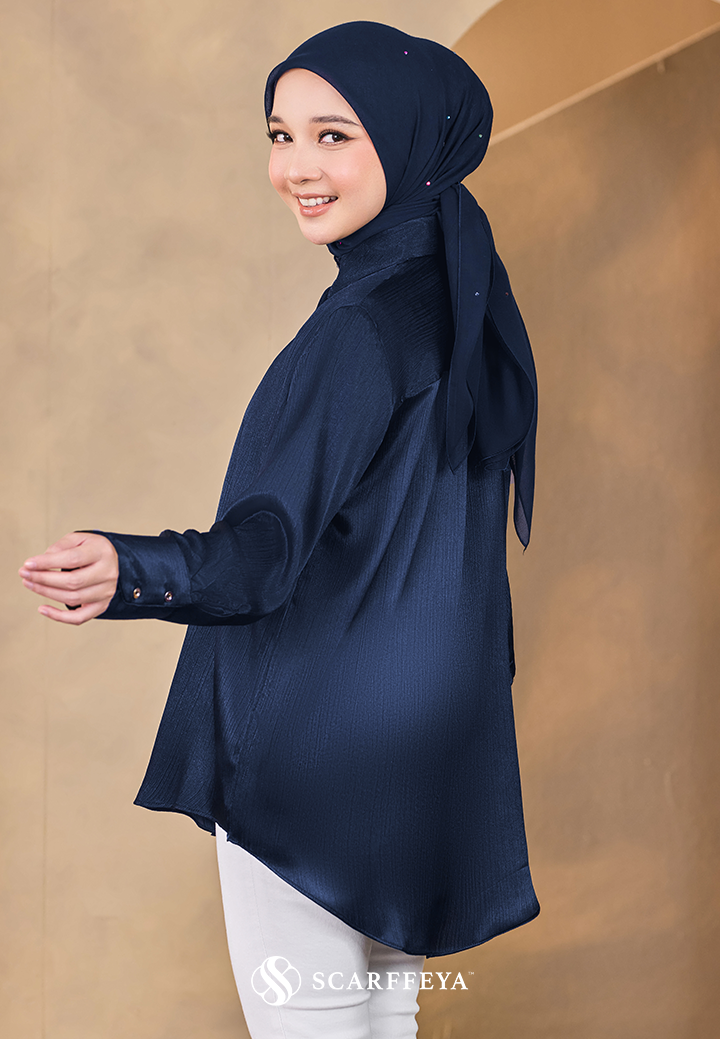 EVA BLOUSE (NAVY BLUE)