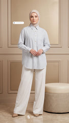 EVRA COTTON LINEN SHIRT (MODERN WHITE)