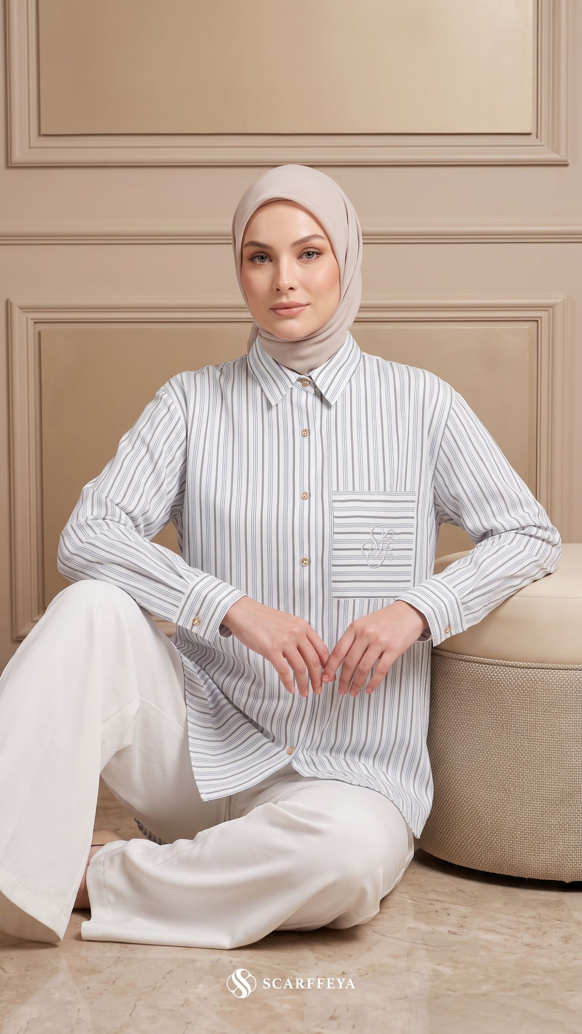 EVRA COTTON LINEN SHIRT (MODERN WHITE)