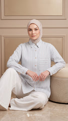EVRA COTTON LINEN SHIRT (MODERN WHITE)