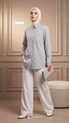 EVRA COTTON LINEN SHIRT (SMOKEY GREY)