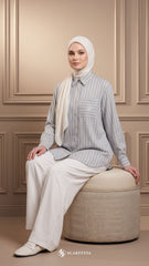 EVRA COTTON LINEN SHIRT (SMOKEY GREY)