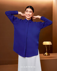 MILLY CASUAL BLOUSE - ROYAL BLUE