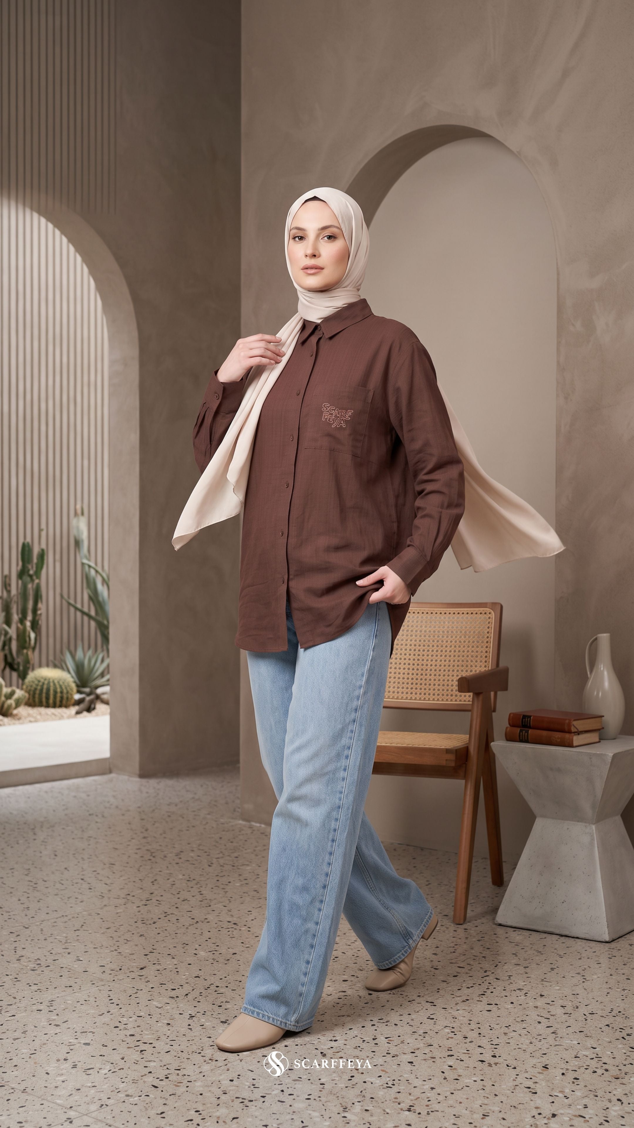 FREYA LINEN (DARK BROWN)