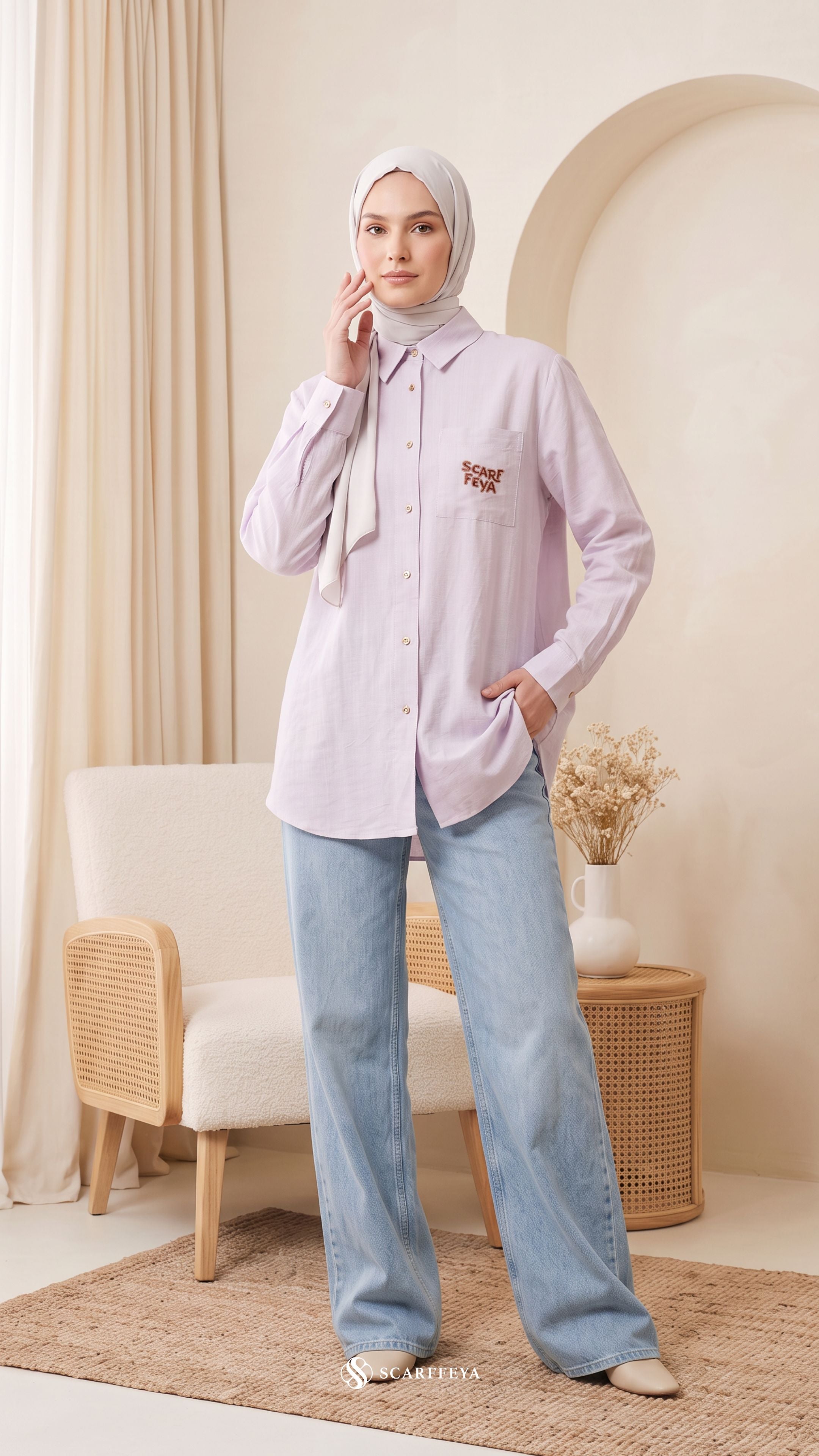 FREYA LINEN (PASTEL PURPLE)