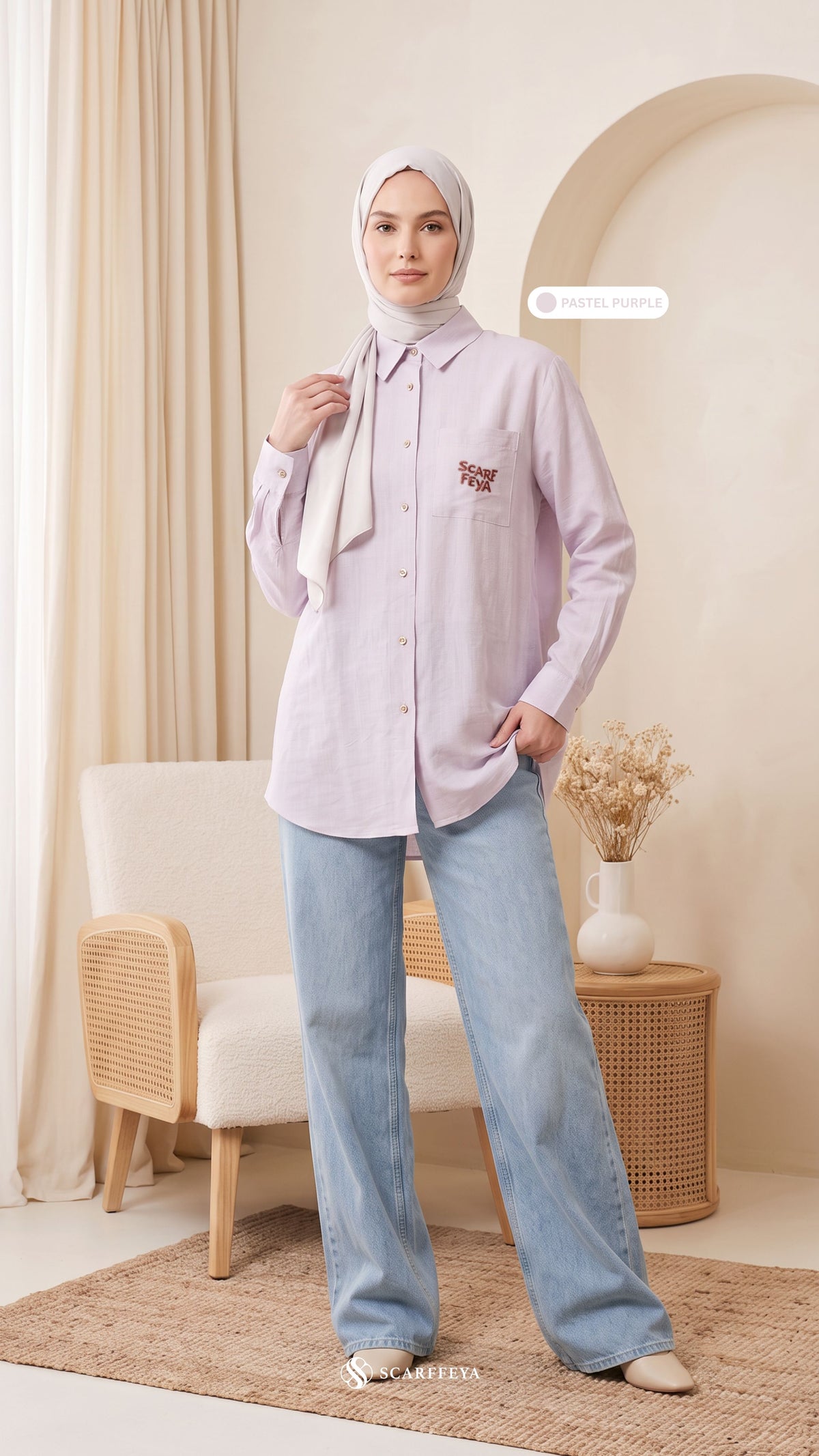 FREYA LINEN (PASTEL PURPLE)