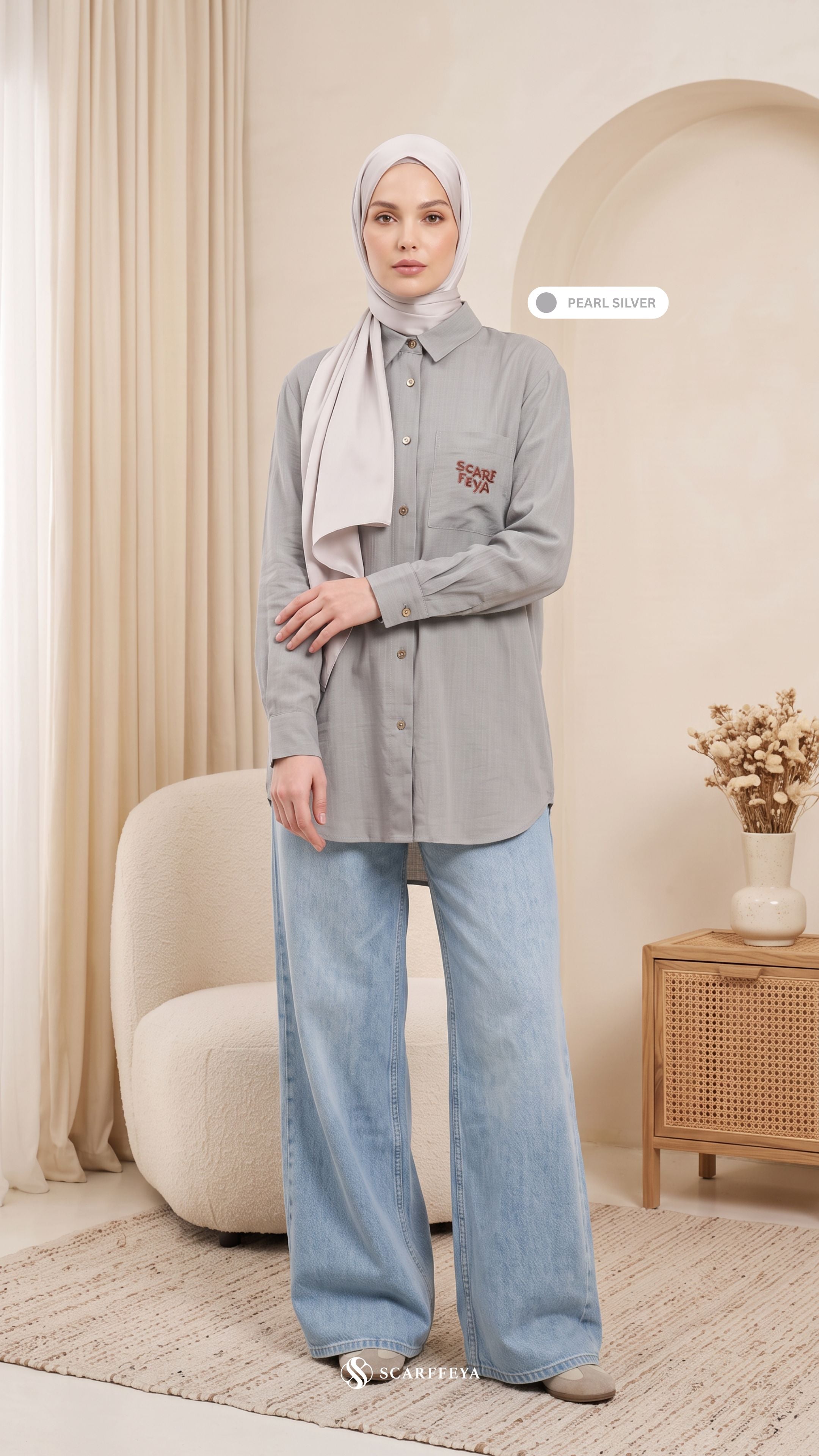 FREYA LINEN (PEARL SILVER)