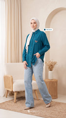 FREYA LINEN (TEAL BLUE)