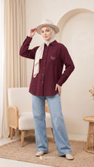 FREYA LINEN (WINE MAROON)