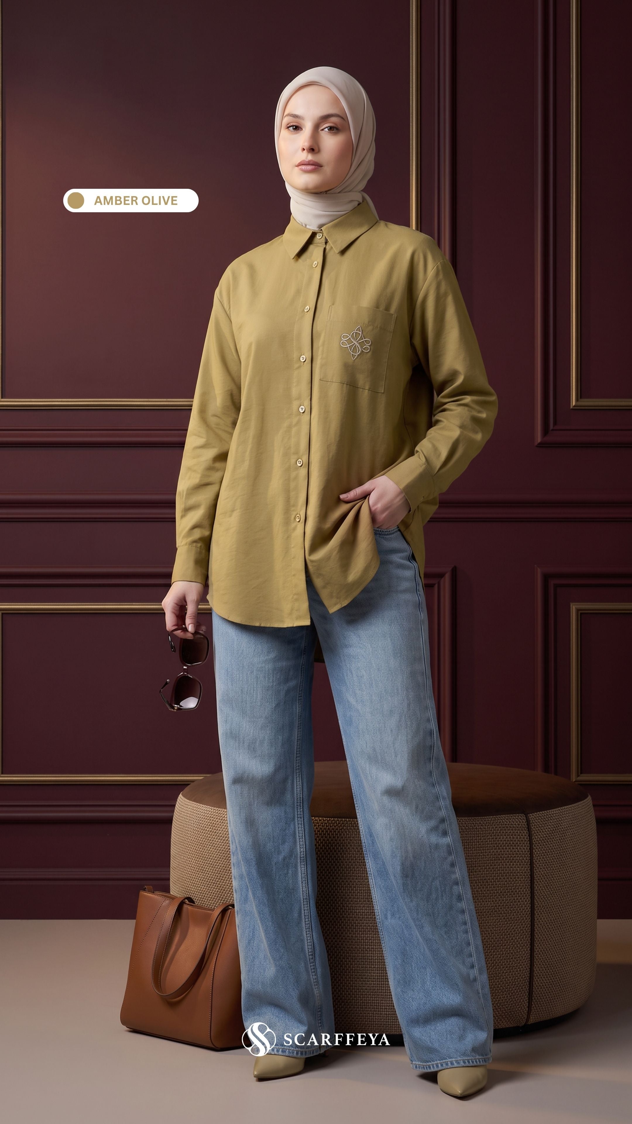 MOURA CASUAL SHIRT (AMBER OLIVE)