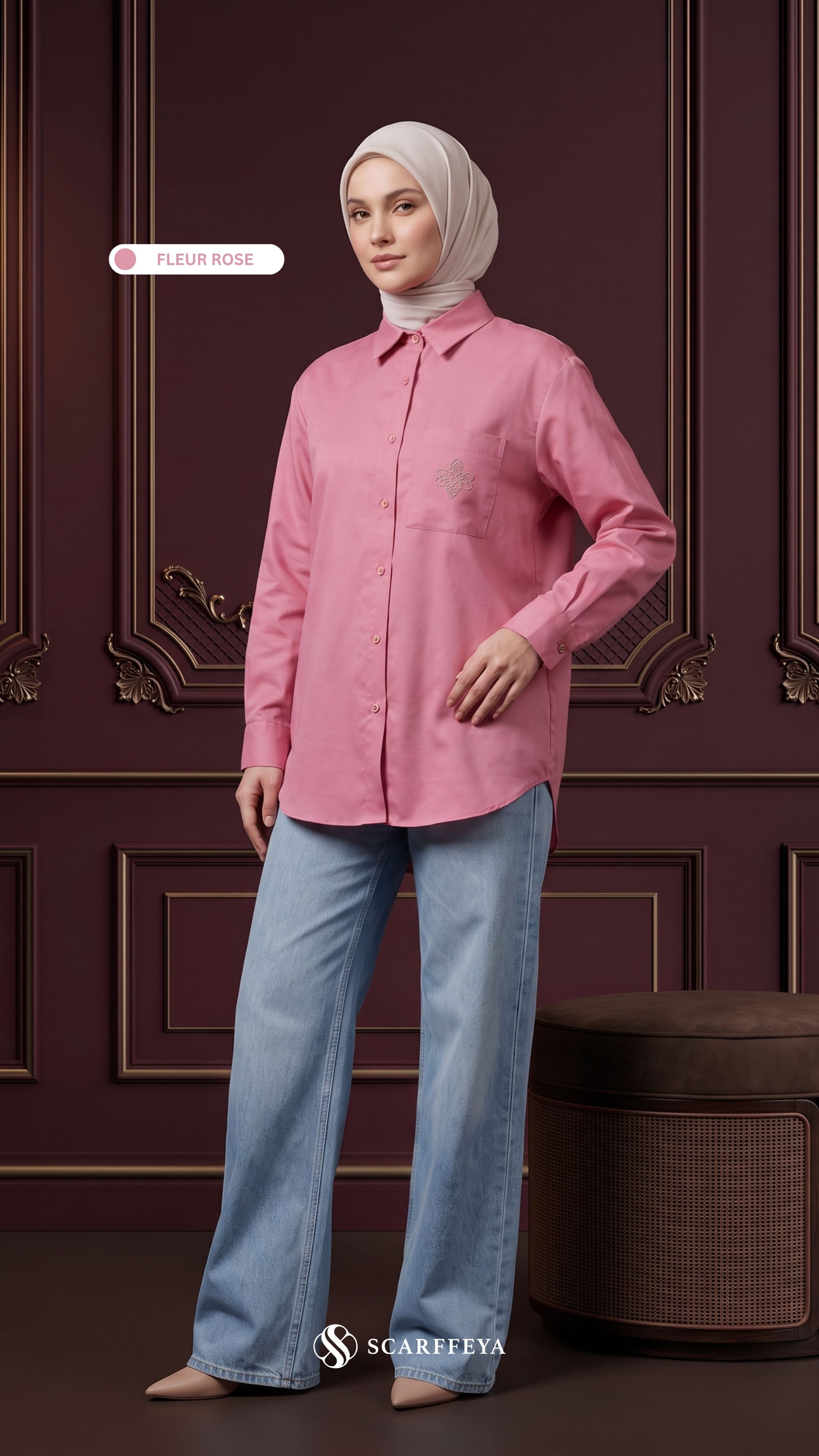 MOURA CASUAL SHIRT (FLEUR ROSE)