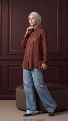 MOURA CASUAL SHIRT (MAHOGANY BROWN)