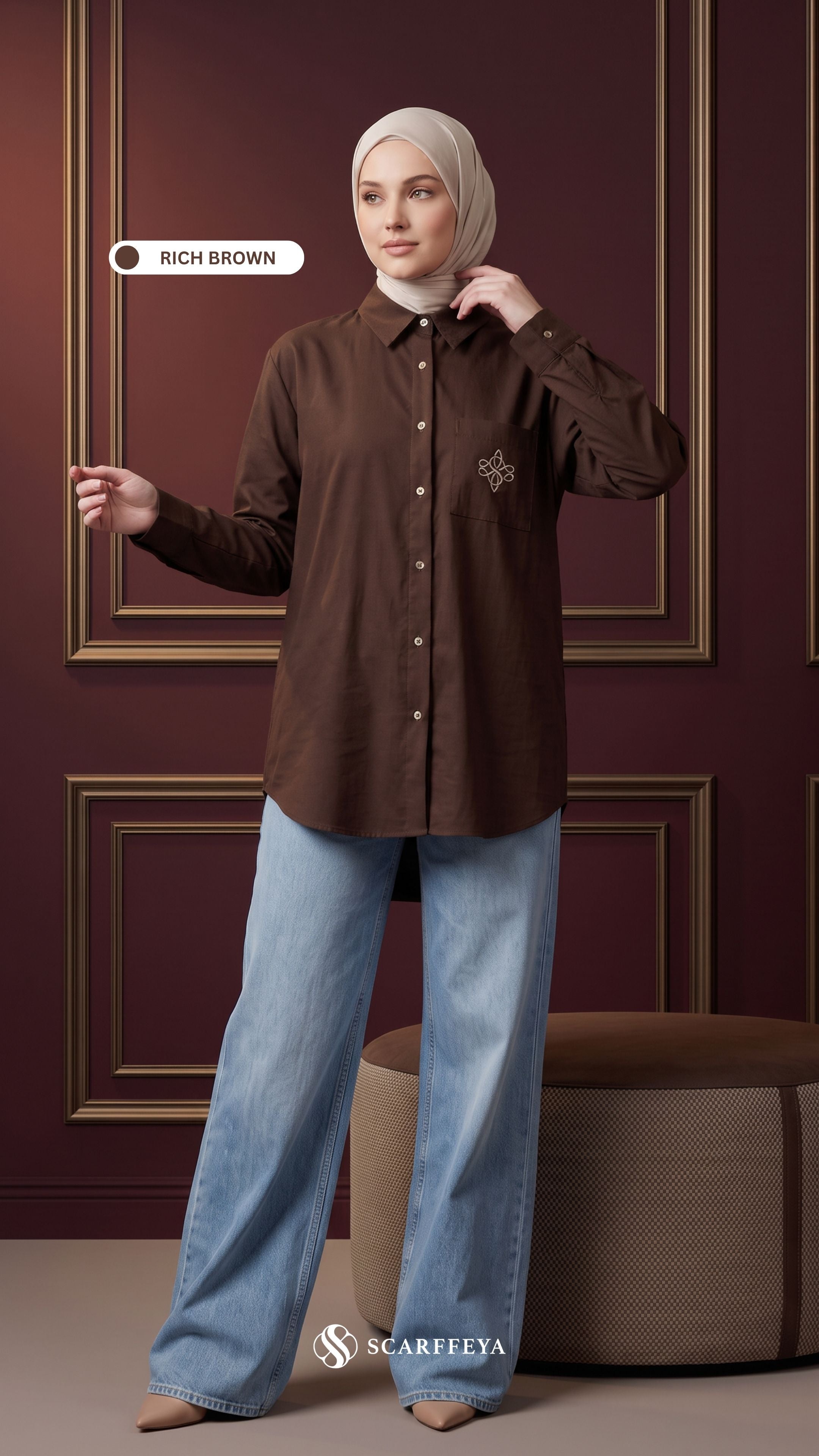 MOURA CASUAL SHIRT (RICH BROWN)