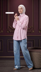 MOURA CASUAL SHIRT (SILKY ROSE)