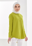 KELLY CASUAL BLOUSE - LIME GREEN