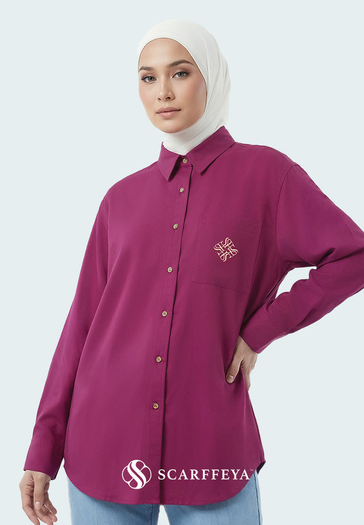 KYLA CASUAL BLOUSE (HOT PINK)