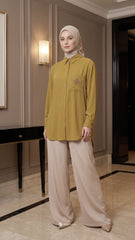 KYLA CASUAL BLOUSE (OLIVE GOLD)
