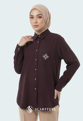 KYLA CASUAL BLOUSE (RICH BROWN)