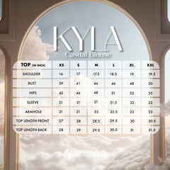 KYLA CASUAL BLOUSE (TEAL BLUE)
