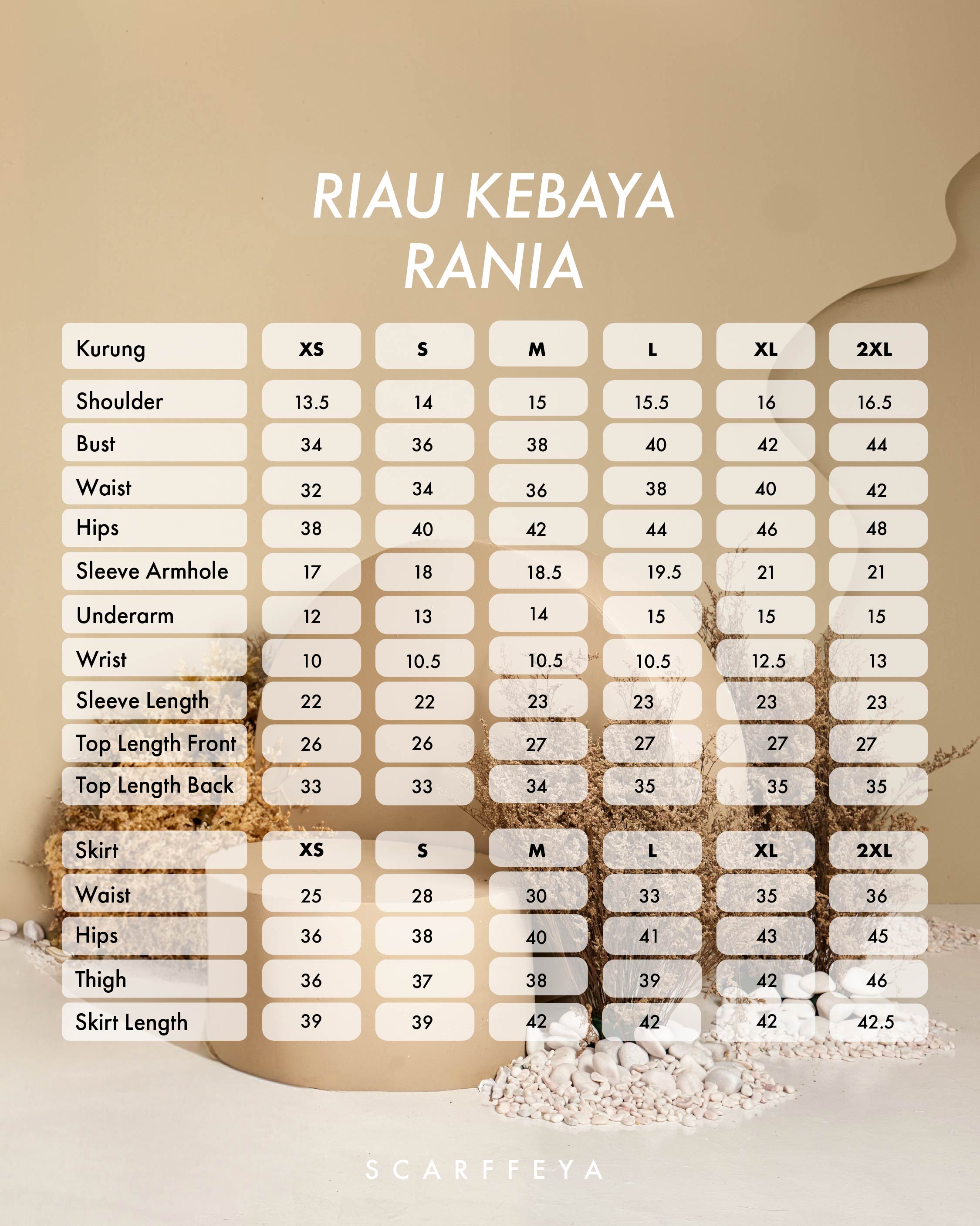 RIAU KEBAYA RANIA (RICH BLACK)