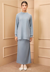 MELANY RIBBED SKIRT (POWDER BLUE)