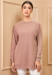 MELANY RIBBED T-SHIRT (DUSTY ROSE)