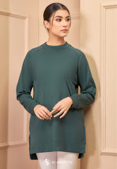 MELANY RIBBED T-SHIRT (JADE GREEN)