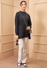 MELANY RIBBED T-SHIRT (MODERN BLACK)