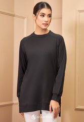 MELANY RIBBED T-SHIRT (MODERN BLACK)