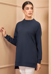 MELANY RIBBED T-SHIRT (NAVY BLUE)