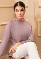 MELANY RIBBED T-SHIRT (PASTEL PURPLE)