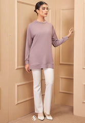 MELANY RIBBED T-SHIRT (PASTEL PURPLE)