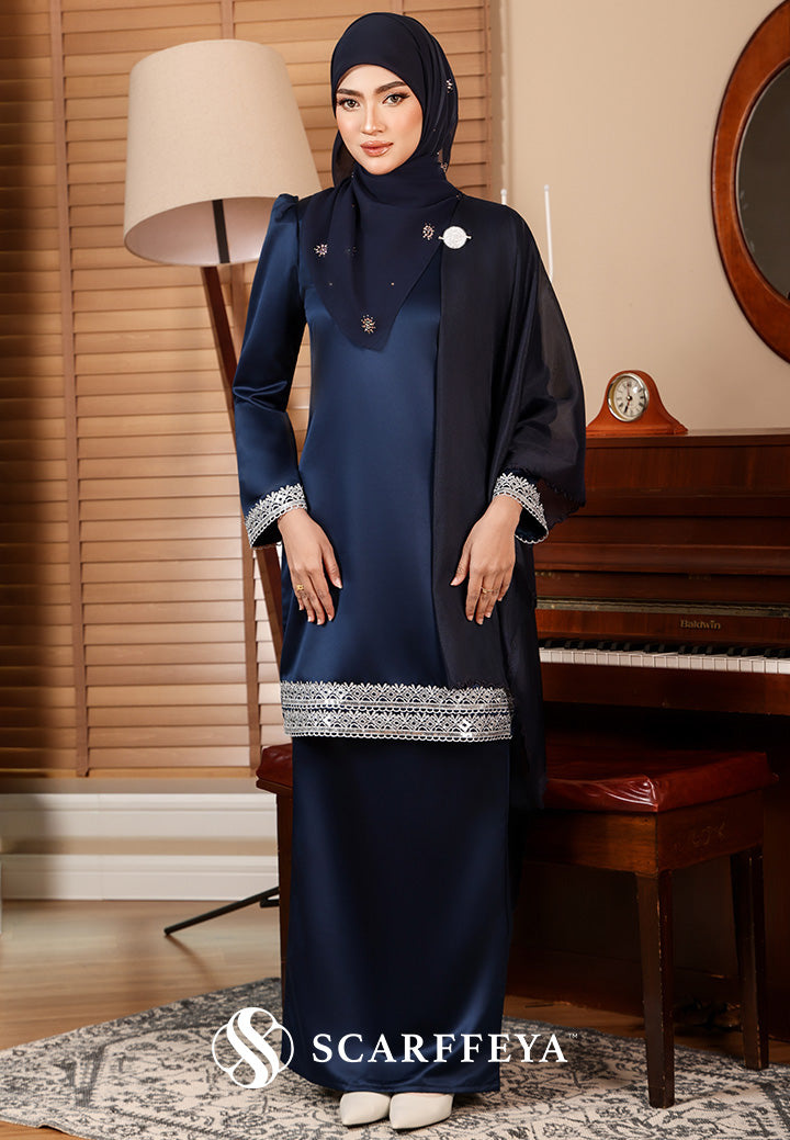 PIETRA KURUNG MODEN (NAVY BLUE)