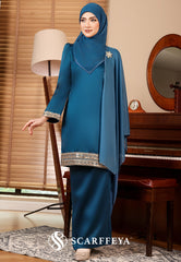 PIETRA KURUNG MODEN (TEAL BLUE)