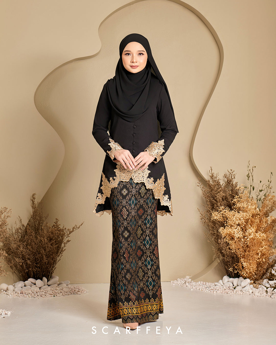 RIAU KEBAYA RANIA (RICH BLACK)