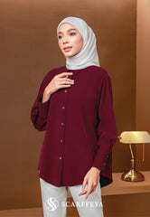 RHEA BLOUSE (GLAM MAROON)