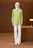 RHEA CASUAL BLOUSE - MOSS GREEN