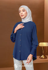 RHEA BLOUSE (OXFORD BLUE)