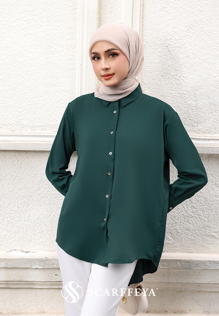 RHEA BLOUSE (EMERALD GREEN)