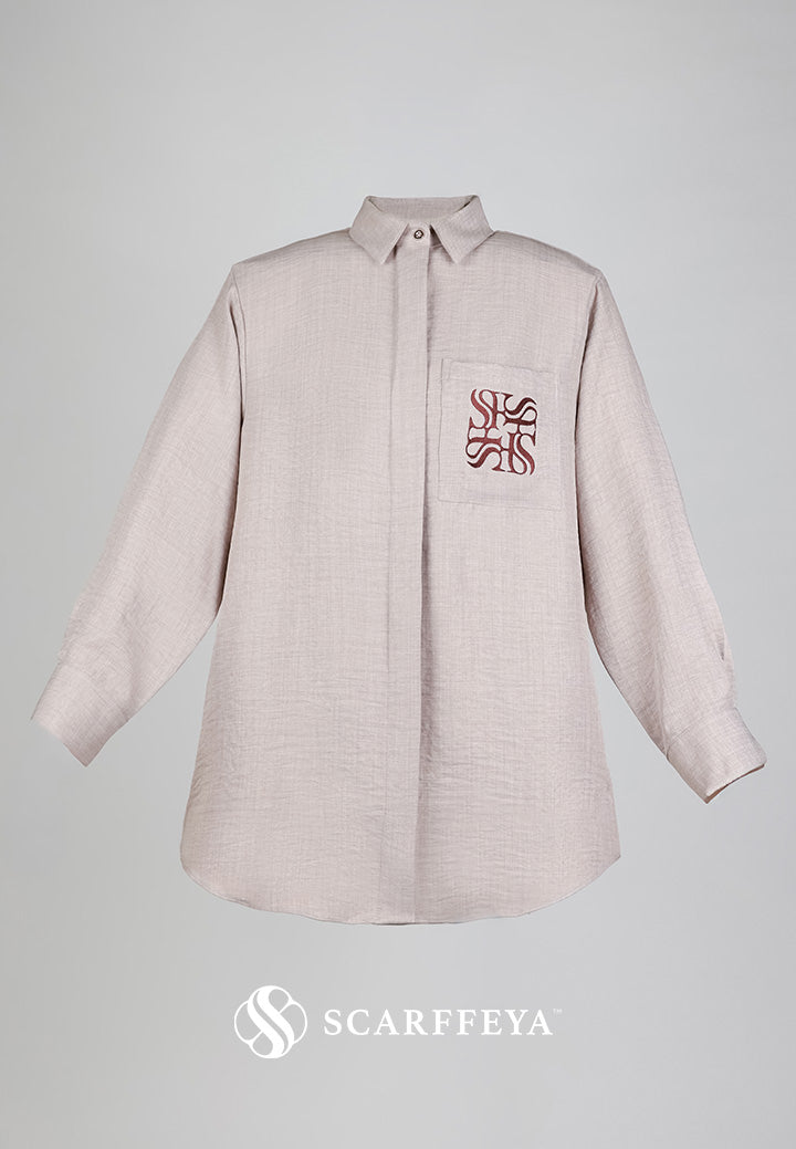 SHEA CASUAL BLOUSE (KHAKIS BROWN)