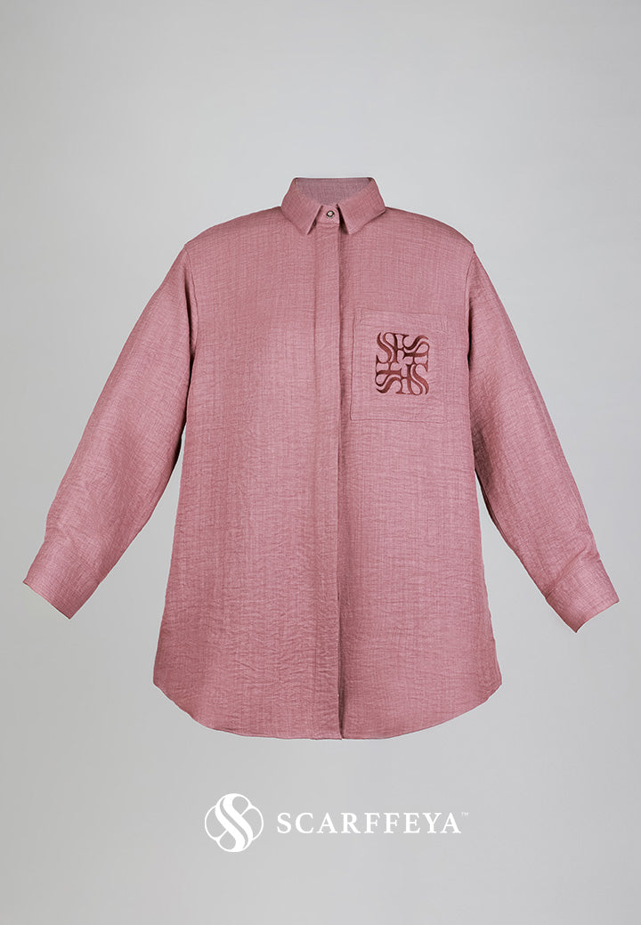 SHEA CASUAL BLOUSE (MAUVE PINK)