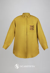 SHEA CASUAL BLOUSE (OLIVE GOLD)