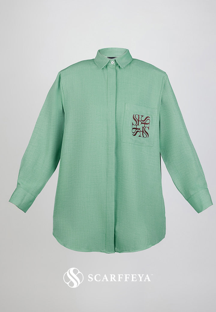 SHEA CASUAL BLOUSE (SAGE GREEN)