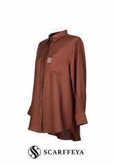 TARA CASUAL BLOUSE (DARK BROWN)