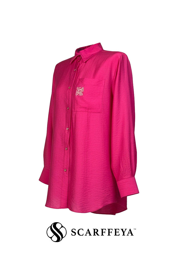 TARA CASUAL BLOUSE (HOT PINK)