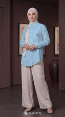 TESSA LINEN SHIRT (BABY BLUE)