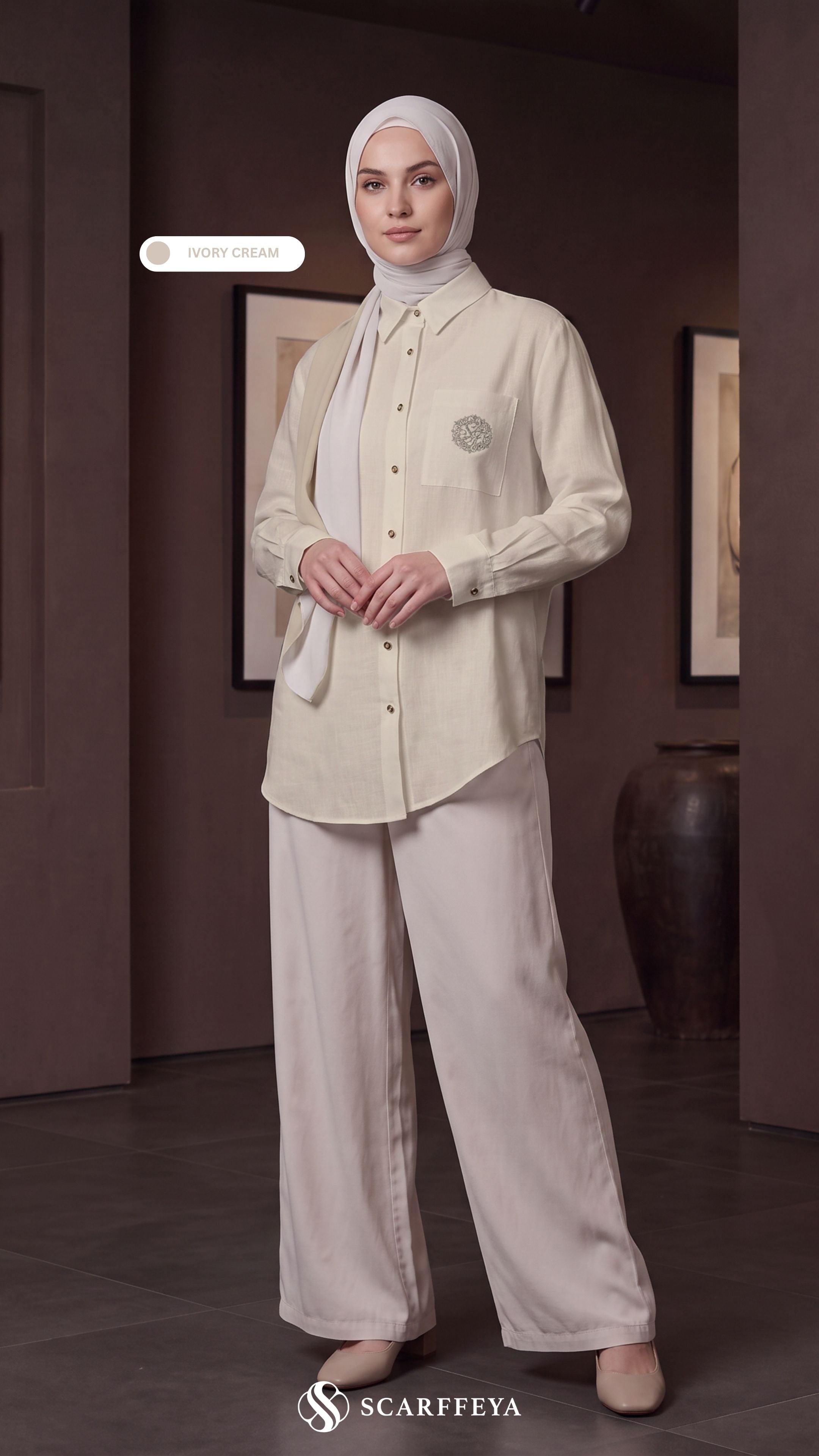 TESSA LINEN SHIRT (IVORY CREAM)